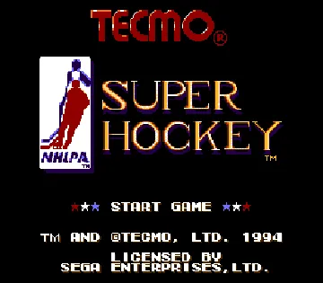 Tecmo Super Hockey (USA) screen shot title